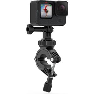 Handlebar Bike Pole Mount Motorcycle Clamp Mount Compatible with GoPro Hero 13 12 11 10 9 8 7 6 5 Session DJI Action Cameras - 360 Degree Rotation