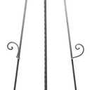 Deco 79 Metal Scroll Display Easel Tall Adjustable Floor Standing Easel with Gold Accents, Display Stand 21" x 27" x 65", Black