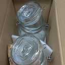 Eleganttime 1 Gallon Glass Drink Dispensers for Parties,2 Pack Beverage Dispenser With Spigot,Laundry Detergent Dispenser Punch Bowls Juice Water Dispenser for Parties