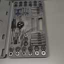60-Pc Master Tap and Die Set - Include SAE Inch Size #4 to 1/2 and Metric Size M3 to M12, Coarse and Fine Threads | Essential Threading Rethreading Tool Kit with Complete Accessories and Storage Case