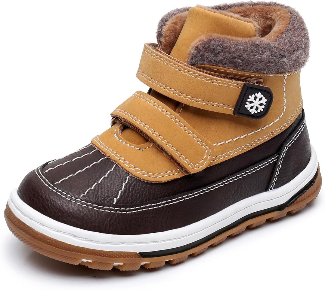 Blikcon Boys Girls Boots Toddler Boys Girls Fall Winter Boots Outdoor with Hook and Loop (Toddler/Little Kid) (35217-camel)