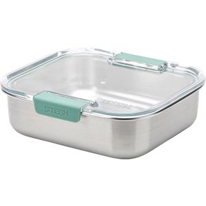 Smash Microwave Safe Stainless Steel Lunch/Sandwich/Meal Box, Sage