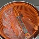 EMOJOY Stainless Steel Salad Spinner Large, 3-in-1 Vegetable Wash Bowl, Salad Bowl & Lettuce Spinner, Fruit Cleaner with Non-Slip Base, Dishwasher Safe, 5 Blade Slicer & Egg Yolk Separator, 4.25Qt