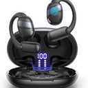 Open Ear Headphones Earbuds Wireless, 5.4 Bluetooth Ear Buds with Digital Display, Ultra-Comfort, Clear Calls, Powerful Sound, 50H Playtime, IPX4 Waterproof Sports Earphones for Running & Workouts