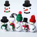 WILLBOND 120 Pcs Christmas Mini Santa Hat for Crafts Tiny Knit, Plastic and Plaid Hats Set Xmas Decoration for Christmas Tree Ornaments DIY Art, 6 Styles