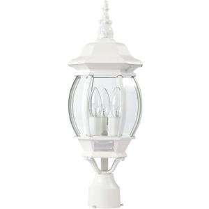 Nuvo 3 Light - 21 in. Post Lantern - Clear Beveled Glass
