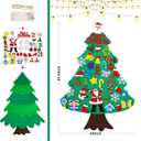 Srkmxzr Felt Christmas Tree for Toddlers, Felt Christmas Tree with Lights 28x40.9 Inch, 38Pcs DIY 3D Wall Hanging Christmas Trees for Toddler Baby Kid Child, Felt Craft Kits for Xmas Party Decor Gift