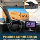 Veharvim Sun Visor Extender for Cars, Polarized Car Visor Extender Sun Blocker UV400, HD Adjustable Visor Extension, Clip on Sun Visor for Car, Universal, Glare, UV Protector