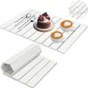Stone Drying Mat for Kitchen Counter, Eco-Friendly Absorbent Foldable Diatomaceous Earth Mats, Drying Stone for Kitchen Counter for Any Countertop, 23"15.3" , White 