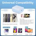 45W Super Fast Charger USB C Android Phone Type C Charger Fast Charging Block with 10FT Cord for Samsung Galaxy S26/S26 Ultra/S26+/S25 Ultra/S25/S24 Ultra/S24/S23 Ultra/S22/S21/S20/Note 10, Blue