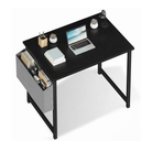  31 Inch Computer Writing Desk with Storage Bag, Steel Frame for Home Office Study, Black