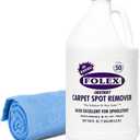 FOLEX Instant Carpet Spot Remover 128 oz - Powerful Stain Remover for Carpets, Upholstery & Rugs - Eliminates Pet Stains, Grease, Red Wine, Food, Makeup & More - With Reusable Cleaning Cloth - 1 Pack