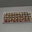 Liliful 40 Pcs Christmas Glass Santa and Buckle Ball, 25 mm Red and White Christmas Ball Ornaments Delicate Painting Christmas Tree Pendants Vintage Tree Hanging Ornaments Baubles for Xmas Decoration