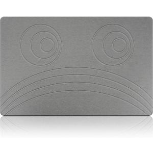 Stone Bath Mat,Diatomaceous Earth Shower Mat Non Slip, Super Absorbent Quick Drying Bathroom Floor Kitchen Counter, Easy to Clean (23.6"x15.4" - Dark Gery)