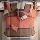 Madison Park Palisades Comforter Set Modern Faux Suede Pieced Stripe Design, All Season Down Alternative Cozy Bedding with Matching Shams, Decorative Pillows, King(104"x92"), Coral 7 Piece