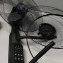 HOLMES 16" Digital Stand Fan, 80 Oscillation, 3 Speeds, 3 Modes, 7.5 Hour Timer, Adjustable Height, 30 Adjustable Head Tilt, Ideal for Home, Bedroom or Office, Remote Control, Black