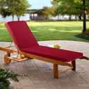Chaise Lounge Cushion for Outdoor Furniture, Waterproof Fade and Tear Resistant Lounge Deck Chair Cushions for Patio Lawn Pool Resort Hotel, 72x21x3 Inch, Burgundy