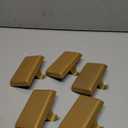 Sunshane 5 Pieces Christmas Stocking Holders Mantel Stocking Hanger Hooks Fireplace Mantle Metal Hang Bases for Xmas Party Decorations (Gold)