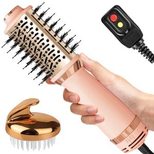 Voseki Hair Dryer Brush Blow Dryer Brush in One, 4-in-1 Hair Dryer Brush Blow Dryer with Oval Barrel, Mini Hot Air Brush for All Hair Types(Pink)