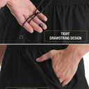 iCreek Men's Packable Rain Pants Waterproof Lightweight Over Pants Windproof Outdoor Pants for Fishing Golf Hiking (Black, XXXL)