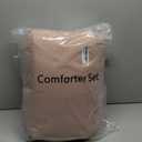 Monbix King Size Comforter Set - 7 Pieces Bed in a Bag King, Rust Pink Bedding Sets with Comforter, All Seasons Down Alternative Comforter Bed Set with Sheets, Pillowcases & Shams