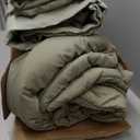 Monbix King Size Comforter Set, Sage Green King Size Bed Set Reversible 7 Pieces, Cationic Dyeing Bed in a Bag with Comforter, Sheets, Pillowcases & Shams