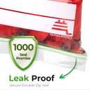 Freezer Bags 1 Gallon Resealable 100 Count - Extra Strong 2.4Mil Thick Freezer Bags Gallon Leak Proof With Double - Zip