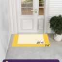 DEXI Front Door Mat Outside Entrance, 32x48 Entryway Rubber Back Doormat Heavy Duty, Non Slip Low Profile Welcome Entry Mats for Inside House Floor Exterior Patio, Checkered Black