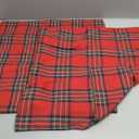 4TH Emotion Set of 2 Christmas Scottish Tartan Plaid Throw Pillow Covers Cushion Case Polyester for Farmhouse Home Decor Red and Green, 16 x 16 Inches