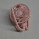 Gaiatop Baby Stroller Fan, 4000mAh Oscillating Mini Portable Fan with Light, 4 Speeds Battery Operated Small Handheld Desk Fan, 360 Rotate Flexible Tripod Clip On Fan for Car Seat Crib Travel Pink