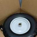 4.80/4.00-8" Wheelbarrow Tire, 16" Flat-Free Solid Tire and Wheel, 3-6" Centered Hub, 5/8" & 3/4" Bearing, For Broadcast Spreader Garden Wagon Cart Trolley Dolly (1 Pack)