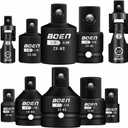 BOEN 10-Piece Impact Socket Adapter and Reducer Set, Standard SAE 1/4" 3/8" 1/2" 3/4", CR-MO Steel Driver & Wrench Conversion Kit Socket Reducer with 3/8" & 1/2" Universal Joint