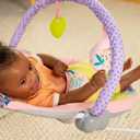 Bright Starts Pink Vibrating Baby Bouncer, Removable Toy Bar with 2 Toys, Nonslip Feet, 0-6 Months Up to 20 lbs (Wildflower Wonders)