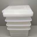 IRIS USA File Box, Plastic File Organizer with Lids for Letter/Legal File, Portable Document Box For Moving, Storage Bin with Durable and Secure Lid, Stackable Nestable BPA-Free, Pearl 35 Qt. 4 Pack