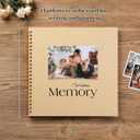 potricher 12 x 12 Inch DIY Scrapbook Album 40 Pages Hardcover Kraft Paper Scrap Book Photo Albums Memory Book for Wedding and Anniversary Family (Yellow, 12 Inch)