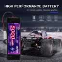 7.2V RC NiMH Battery 5000mAh Capacity Rechargeable 6-Cell Flat Battery Pack with TMY Plug(2 Packs)