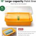 VOOMEY 12-Pack Paint Tray Liners 18 Inch, Disposable Paint Roller Tray Liners for 18” Paint Trays, Deep-Well Paint Pan Liners, Easy Clean & Quick Color Change(Compatible with 18 Inch Paint Trays Only)
