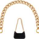 PH PandaHall 24 inch Handbag Chain 1 inch Wide Heavy Chunky Aluminum Metal Purse Handle Bag Chains, Bag Strap Gold Chain Replacement for Handbag Crossbody Tote Underarm Bag Accessories