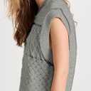 EVALESS Womens Short Sleeve Sweater Summer Fall 2025 Round Neck Crochet Pullover Cap Sleeve Knit Oversized Sweater Vest Tops (L)