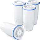 BOGDA 4 Pack Water Filter Replacement Zero, 5-Stage Compatible with Zero Pitcher and Dispenser, Fit for Zero Filter Water Replacement Filters and ZR-001 ZR-017 ZR-004
