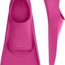 Gintenco Swim Fins, Kids Swim Training Fins for Lap Swimming, Travel Size Flippers with Mesh Bag, Silicone Swimming Fins for Kids Teens Adults Women Men (M(US Men 4-5.5/ US Women 5.5-7), pinkrose)