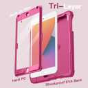 JETech Kids Case for iPad mini 5/4/3/2/1 (7.9-Inch, 2019/2015/2014/2013/2012 Model) with Built-in Screen Protector, Shockproof Full-Body Handle Stand Tablet Protective Cover (Hot Pink)