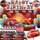 Birthday Party Supplies, Theme Party Decorations Include Happy Birthday Banner, Balloons, Backdrop, Tablecloth, Hanging Swirls for Adult