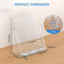 KTRIO Acrylic Brochure Holder 8.5x11 Inches with Business Card Holder 2 Pack, Clear Plastic Brochure Display Stand for Pamphlets, Magazine, Flyers, Booklets, Literature, Signs, Menu, Business Cards
