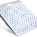 VNN 29" x 24" Shed Ramp for Riding Mower & Lawn Equipment | 750 LB Capacity Anti-Slip Punch Plate Ramp for ATV, Motorcycles, Garages & Barns (1PC, Aluminum)