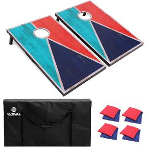 Cornhole Set 4x2 and 3X2 Regulation Size Corn Holes Sets with Carrying Bags & 8 Bean Bags Cornhole Boards Bean Toss Games for Adults Family Outdoor Beach Lawn Outside Backyard Games