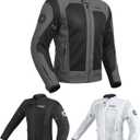 Cuber Motorcycle Breathable Mesh Jacket Mens With CE Armor Bikers Racing Gear, Summer Motorbike Protective Jacket, 3XL