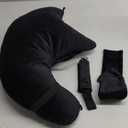 HARBOREST Shoulder Surgery Pillow with Straps & Pocket - Shoulder Pillow for Shoulder Pain, Rotator Cuff Pillow for Sitting, Shoulder Relief Pillow (Black)