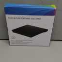 External Blu-ray Burner, 6X BD-RE Writer & 3D Blu-ray Player, USB 3.0 & Type-C Portable Optical Drive, CD/DVD Reader Burner for Laptop Desktop PC, Compatible with Windows 11/10/Mac OS/Linux