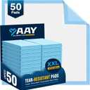 AAY Disposable Bed Pads 30"X36" (50pcs) Tear-Resistant Cloth Backing Underpads Super Absorbent Pee Pads Extra Large Premium Chucks for Adults Incontinence Pads Waterproof for Elderly, Kids or Puppy